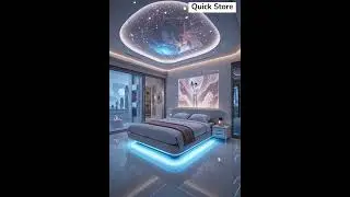 Dreamy Cosmic Bedroom 🌌 | Futuristic Room Tour ✨ #shorts