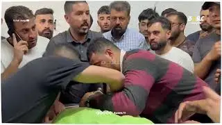 وداع الشــــهيد عمر ابو القطين من ترمسعيا من داخل مجمع فلسطين الطبي