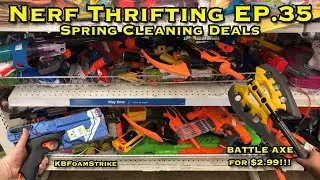 KBFoamStrike's NERF THRIFTING Vlog EP. 35: Spring Cleaning Deals - Battle Axe, RIVAL and MORE!