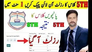 How To Check 5th Class Result 2019 | On Mobile & Computer in pakistan | All Pakistan  All B