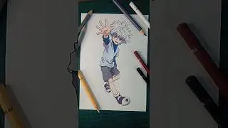 Killua #killua #killuazoldyck #hunterxhunter #anime #animeboy #shorts #coloring