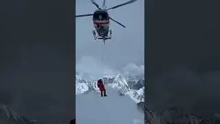 Helicopter Rescue on Mount Everest 😱 #fypシ #shorts #everest #rescue #trendingshorts #viralshorts