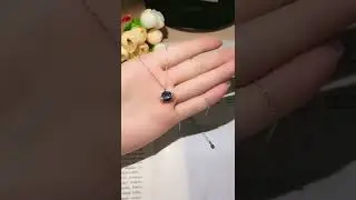 Women's Fashion Simple Sterling Silver Blue Starry Universe Necklace Jewelry