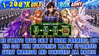 🔥1 Day = 100 Farmer Soldiers! His God-Level Talent Auto-Boosts All Troops and Builds a Great Empire!