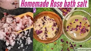 How to make HomeMade bath salt/Diy rose bath salt /smalllittlethings