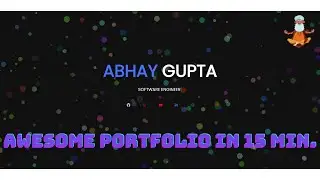 Create awesome portfolio website in 15 minutes with code.
