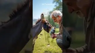Emotional story of friendship between donkey and a poor boy. #trending #story #aivideo #reels