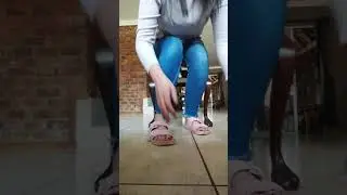 Foot shaking, bouncing, dangling in Birkenstocks