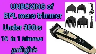 UNBOXING of BPL mens trimmer under 300rs in JIO MART in tamil