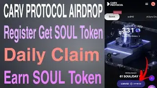 Carv Protocol Aordrop Daily Claim Earn SOUL Token In Telugu