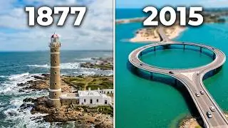 PUENTE CIRCULAR 🔄 y FARO 🛟 de Jos&eacute; Ignacio  - Laguna Garz&oacute;n - 🇺🇾 #uruguay