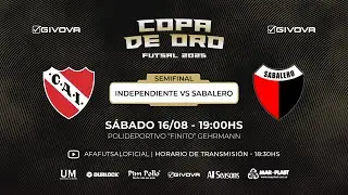 ⚽🇦🇷 Futsal | Copa de Oro masculina 2025 | Semifinales | Independiente vs Sabalero (Posadas)