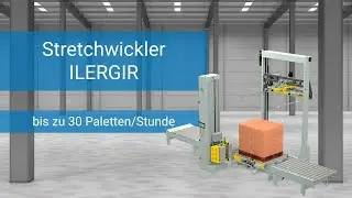 Automatischer Stretchwickler Ilergir. Turntable stretch wrapper Ilergir SSB.