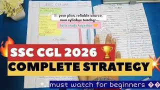 SSC CGL 2026 COMPLETE STRATEGY 🔥 | 1 year plan plan Booklist, Teacher & Sources||