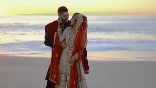 EPIC Beach Day and Sunset Wedding Photo Shoot in Orange County, CA by Tiya Studios - Aamina & Saad