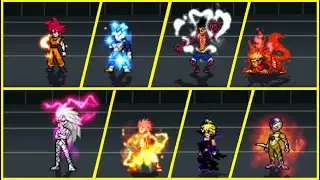 All Transformations Jump Ultimate Battle Infinite / Forms - MUGEN