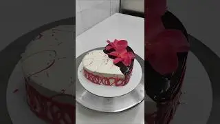 chocolate flower heart shape cake design #heartshapecake #shorts #ytshorts #viralvideo