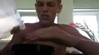 Kid eats cereal
