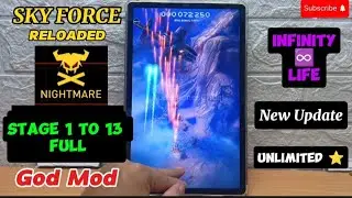 SKY FORCE RELOADED Stage 1 to 13 full Infinity Life God Mod  Unlimited Stars ⭐ NIGHTMARE