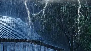Heavy Rain & Thunderstorm Ambience | No Music, Real Nature Sounds