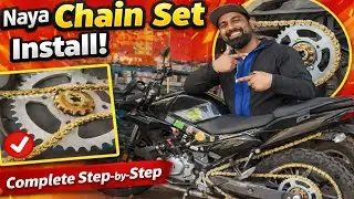  HERO XTREME 125R Chain Set installation Done Finally 😍 Roll On Chain Set Better Than Hero 🤔