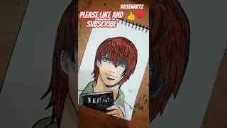kira light yagami drawing;/#lightyagami #drawingshorts #animedrawing #howtodraweasy #howtocolor