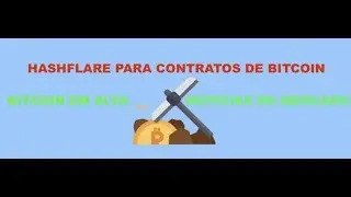 BITCOIN CONTINUA EM ALTA, MINERADORA HASHFLARE PAROU CONTRATOS DE BITCOIN