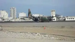 C-130 Hercules. Take off from Salinas, Ecuador