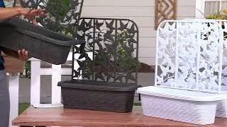 Bama Set of 2 Deck Rail Planter With Privacy Trellis on QVC
