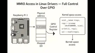 Глава 5.14 MMIO (Memory-Mapped I/O) Device Access The Linux Driver Development Guide for RPi 3 📘