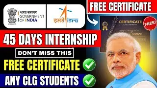 🛑ISRO Internship 2026 Apply Online | Get Internship Certificate😍| internship for Students🔥