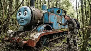 ASMR Car Restoration! I Found a Destroyed Thomas-Style Train in Forest Rebuilt It & Sold in $150,000