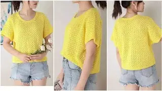 How to summer top pattern tutorial Part (1)#​ေႏြရာသီအေပၚထပ္ထိုးနည္း #crochettutorial #7cotton