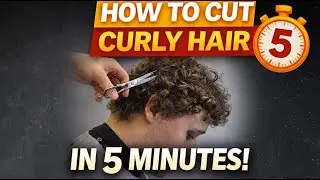 How to cut curly hair in 5 minutes step by step. #barber #hairstyle #hairtutorial #haircut  #hair 