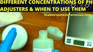 DIFFERENT CONCENTRATIONS OF PH ADJUSTERS & HOW THEY ARE USED TO ADJUST PH [C₆H₈O₇ & NAOH & H₂O]