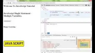 SINGLE STATEMENT MULTIPLE VARIABLES IN JAVASCRIPT DEMO