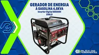 Gerador de Energia Gasolina 4,5 KVA Inverter Digital EG5000I 220V EVALD