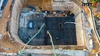 דניה -יציקת רפסודה בניין 6 אאורה רמת השרון, צילום חכם-רמי חכם