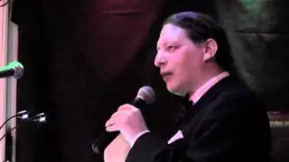 Frankie Sharp performing as Frank Sinatra.