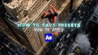 How to save preset & How to apply in After Effects Tutorial 