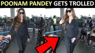 Poonam Pandey wears a &lsquo;bold&rsquo; black bodysuit to airport, faces netizens wrath