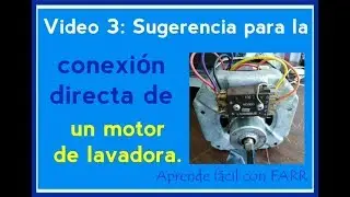 Cómo conectar directo un motor de secadora de ropa.
Motor de inducción con capacitor de arranque.