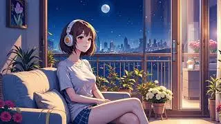 Night Lo-fi | Soft Balcony Beats & Anime Vibes | Chill Music to Study, Sleep, or Reflect