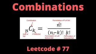 COMBINATIONS | LEETCODE 77 | PYTHON BACKTRACKING SOLUTION