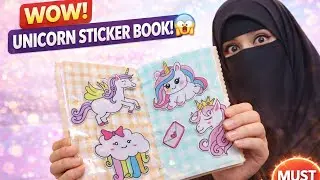 🦄✨ DIY UNICORN STICKERS BOOK 🌸 | Cute & Magical Craft for Kids 💖