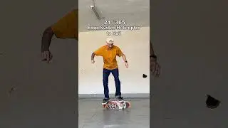 Day 21 - Edge Switch Helicopter to Rail #skateboarding #freestyleskateboarding