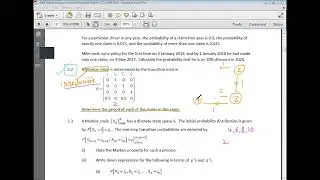 36  Markov Chain Chp2 practice questions | CS2 | Actuary