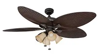 Honeywell 52-Inch 4 Light Palm Island Ceiling Fan with Bronze Finish (50203)