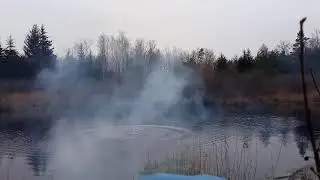 Тест мощных петард в воде!!!!!