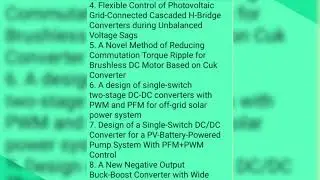 Matlab Power Electronics Project Titles - 2